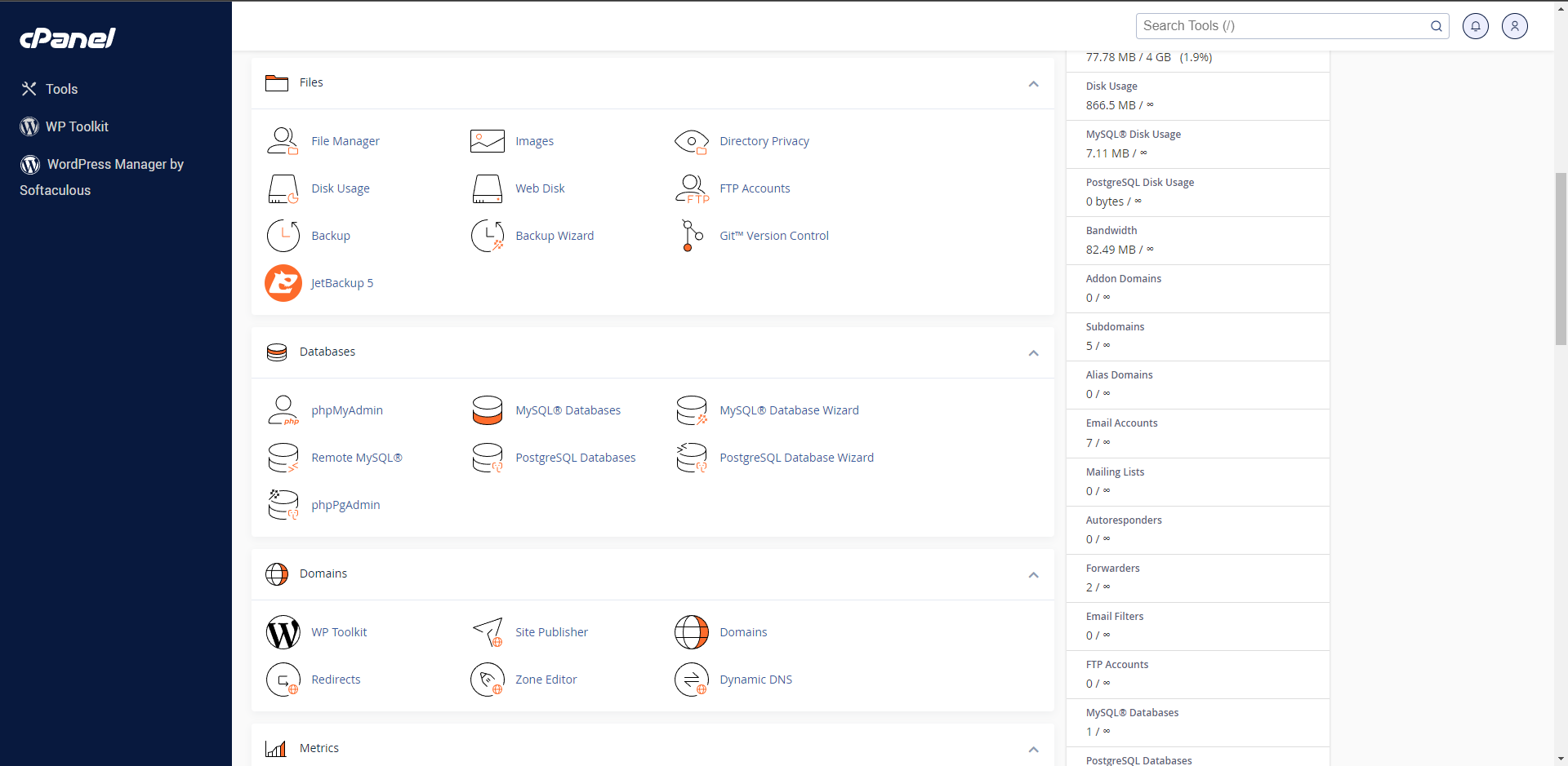 Trillium Host cPanel